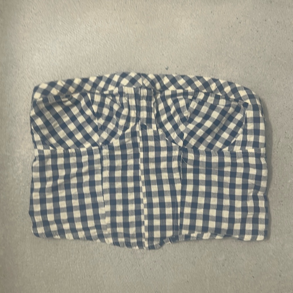 Free people Leilani blue gingham top